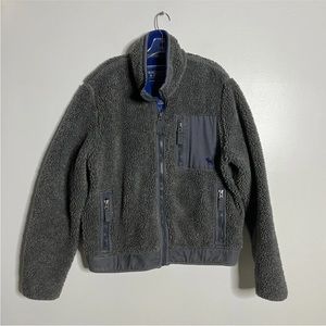 Abercrombie & Fitch Coat Mens Pile Gray Jacket XL